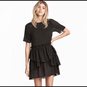 Black eyelet dress